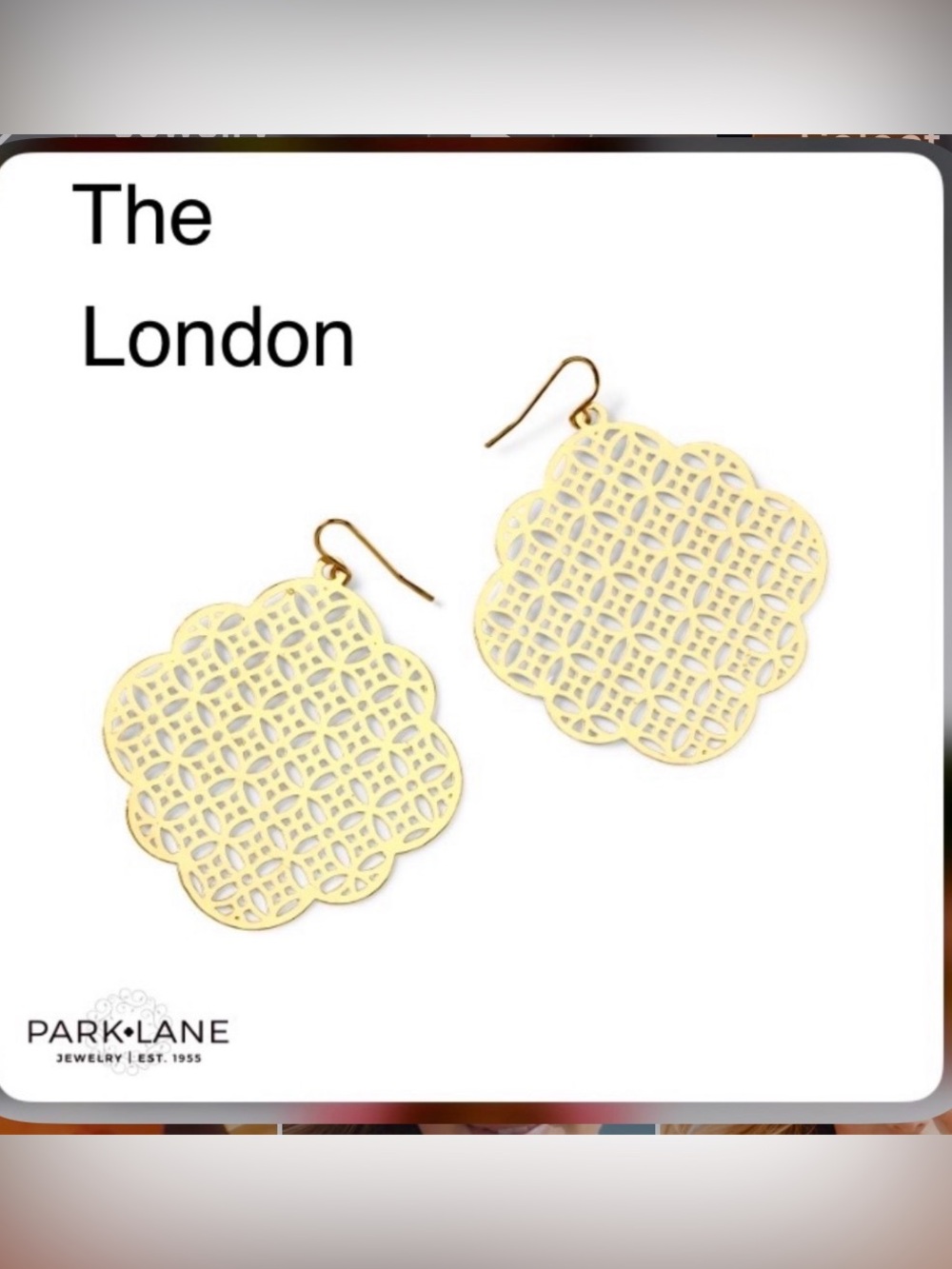 Park Lane Gold Scalloped Filigree Drop Earrings